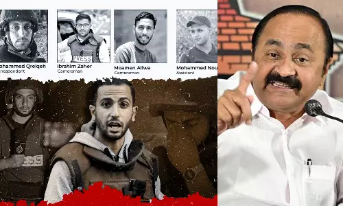 യുദ്ധത്തിന്റെ ക്രൂരതകള്‍ വിളിച്ചുപറയുന്ന ശബ്ദങ്ങളെ  നിശബ്ദമാക്കുകയാണ് ഇസ്രായേല്‍: കൊല്ലപ്പെട്ട അല്‍ജസീറയുടെ മാധ്യമപ്രവര്‍ത്തകര്‍ക്ക് പ്രണാമമര്‍പ്പിച്ച് വി.ഡി സതീശന്‍