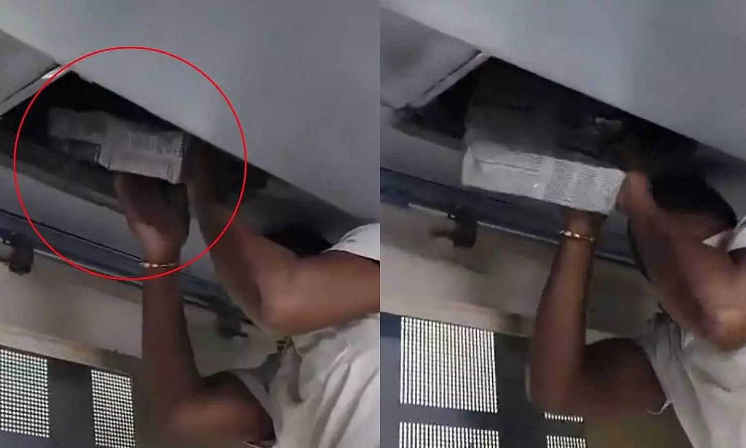 എസി കോച്ചില് തണുപ്പ് കുറവാണെന്ന് പരാതി, എസി ഡക്ട് പരിശോധിച്ചപ്പോള് കണ്ടത് 150-ലധികം മദ്യക്കുപ്പികള്, ഞെട്ടി അധികൃതരും യാത്രക്കാരും,വിഡിയോ എസി കോച്ചില് തണുപ്പ് കുറവാണെന്ന് പരാതി, എസി ഡക്ട് പരിശോധിച്ചപ്പോള് കണ്ടത് 150-ലധികം മദ്യക്കുപ്പികള്, ഞെട്ടി അധികൃതരും യാത്രക്കാരും,വിഡിയോ