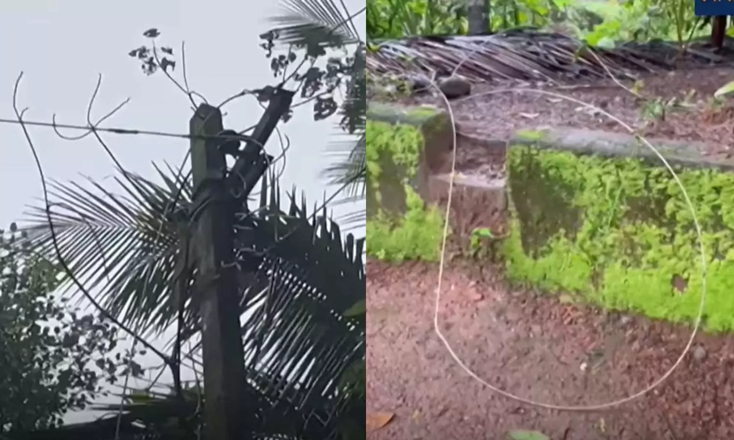 വടകരയിൽ പൊട്ടി വീണ വൈദ്യുതി കമ്പിയിൽ നിന്ന് ഷോക്കേറ്റ് സ്ത്രീ മരിച്ചു