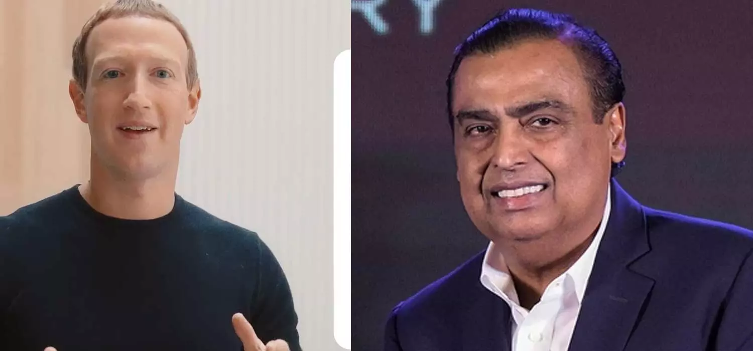 റിലയന്‍സും ഫെയ്‌സ്ബുക്ക് മാതൃകമ്പനി മെറ്റയും കൈകോര്‍ക്കുന്നു; 855 കോടി നിക്ഷേപത്തില്‍ പുതിയകമ്പനി