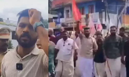 ഓണാഘോഷ മെസ്സേജ് വിവാദം: വര്‍ഗീയ വിഷം ചീറ്റുന്ന മാനേജ്‌മെന്റായി ഈ മാനേജ്‌മെന്റ് മാറുകയാണ്; തൃശൂര്‍ സിറാജുൽ ഉലൂം സ്കൂളിലേക്ക് പ്രതിഷേധവുമായി സിപിഎമ്മും ഡിവൈഎഫ്ഐയും