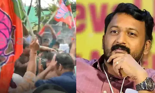 രാജി ആവശ്യം; രാഹുല്‍ മാങ്കൂട്ടത്തിലിന്റെ ഓഫിസിലേക്ക് ബിജെപി മാര്‍ച്ച്