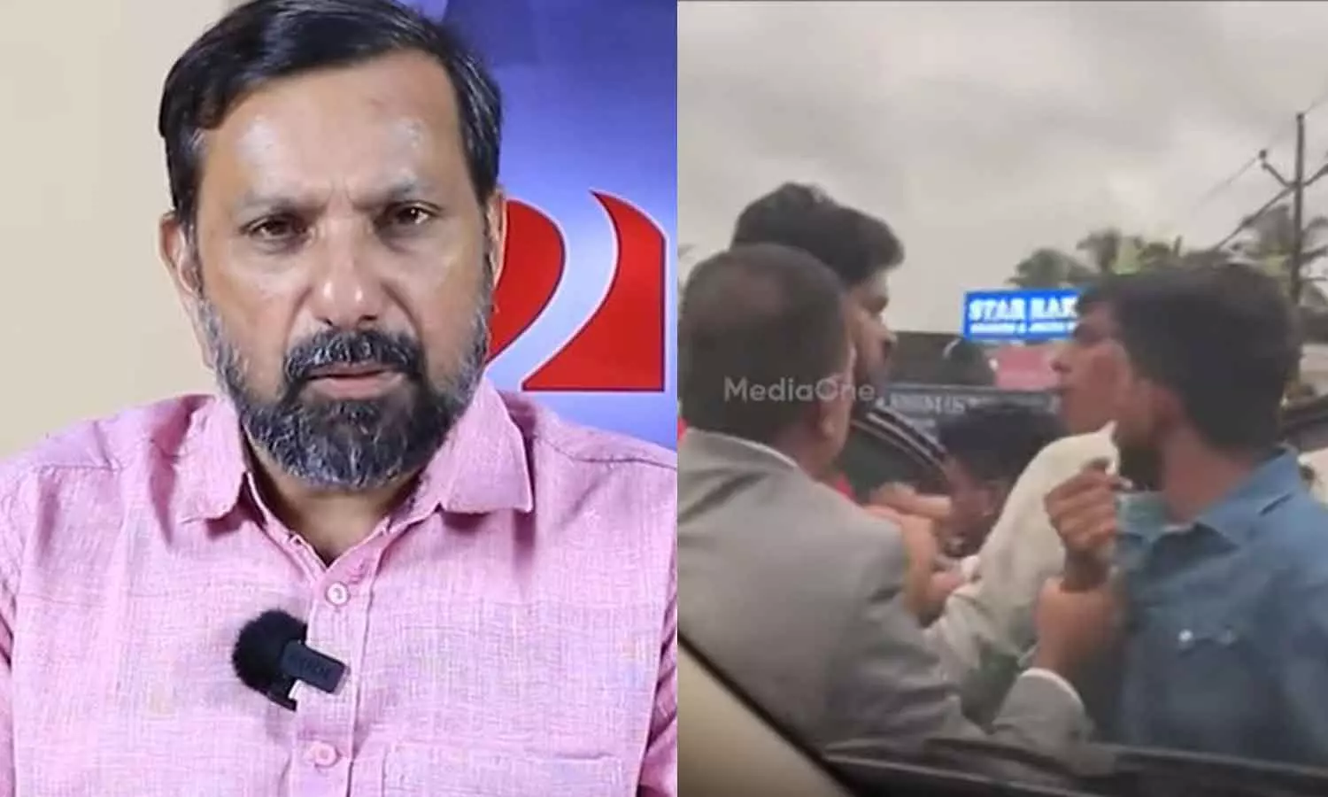 യുട്യൂബർ ഷാജൻ സ്കറിയയ്ക്ക് മർദനമേൽക്കുന്ന ദൃശ്യങ്ങൾ പുറത്ത്