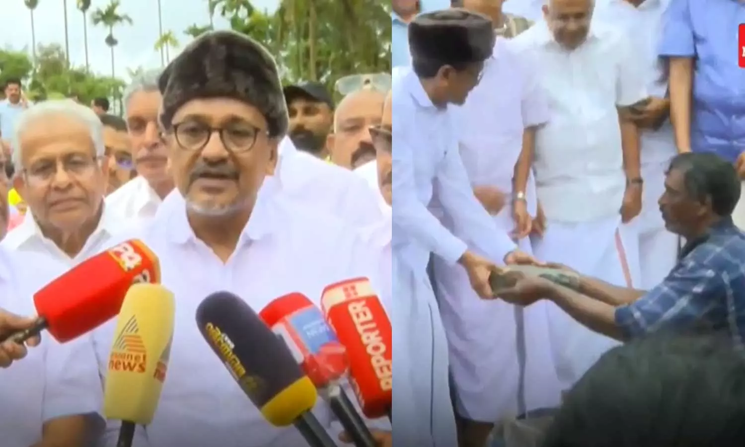 മുണ്ടക്കൈ - ചൂരല്‍മല പുനരധിവാസം: ലീഗിന്റെ ഭവന സമുച്ചയ നിര്‍മാണത്തിന് തങ്ങള്‍ തറക്കല്ലിട്ടു