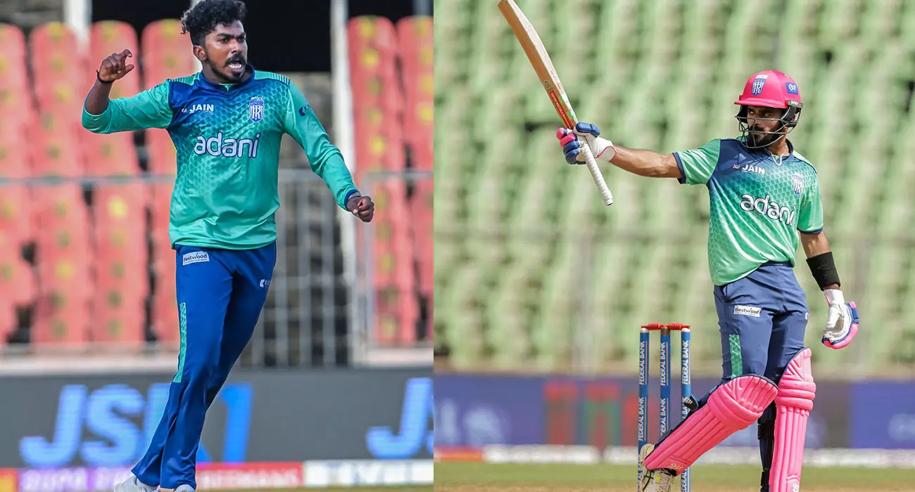 ട്രിവാൺഡ്രം റോയൽസിന് രാജകീയ മടക്കം; ആലപ്പിയെ തകർത്തത് 110 റൺസിന് ട്രിവാൺഡ്രം റോയൽസിന് രാജകീയ മടക്കം; ആലപ്പിയെ തകർത്തത് 110 റൺസിന്