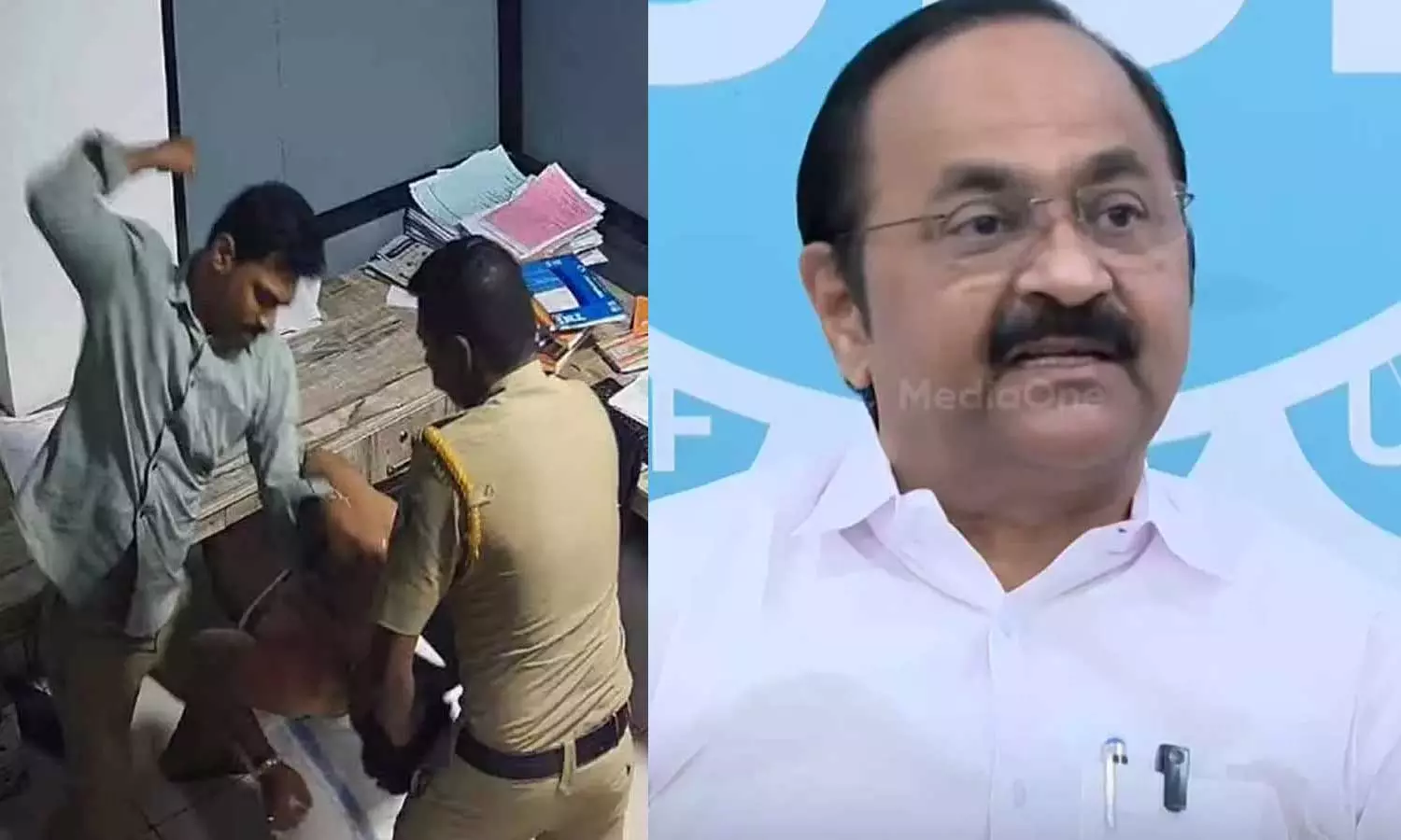 കുന്നംകുളം കസ്റ്റഡി മര്ദനം: ആ പൊലീസുകാർ കാക്കിയിട്ട് ഇനി വീടിന് പുറത്തിറങ്ങില്ല; വി.ഡി സതീശൻ കുന്നംകുളം കസ്റ്റഡി മര്ദനം: ആ പൊലീസുകാർ കാക്കിയിട്ട് ഇനി വീടിന് പുറത്തിറങ്ങില്ല; വി.ഡി സതീശൻ