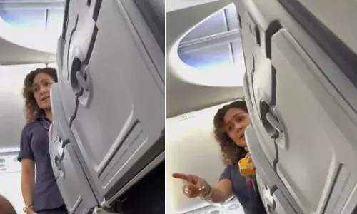 മിണ്ടാതിരിക്കൂ: ഫ്‌ളൈറ്റ് അറ്റൻഡറോട് യാത്രക്കാരി, വിമാനത്തിൽ നിന്ന് പുറത്താക്കി