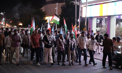 ഇസ്രായേലിന്റെ ഖത്തർ ആക്രമണം; സോളിഡാരിറ്റി-എസ്ഐഒ പ്രതിഷേധ പ്രകടനം നടത്തി