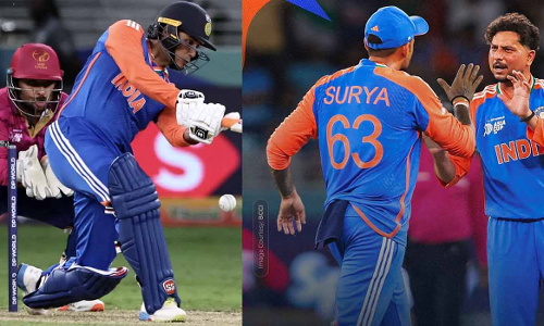 India started with a six, chasing down the UAE target in 4.3 overs