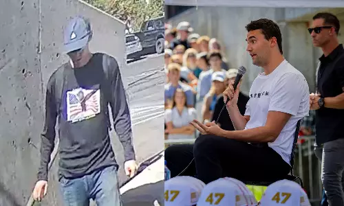 കിര്‍ക്ക് വധം: പ്രതിയെന്ന് സംശയിക്കുന്നയാൾ രക്ഷപ്പെടുന്ന ദൃശ്യങ്ങൾ പുറത്തുവിട്ട് എഫ്ബിഐ; വിവരം നൽകുന്നവർക്ക് ഒരുലക്ഷം ഡോളർ ഇനാം