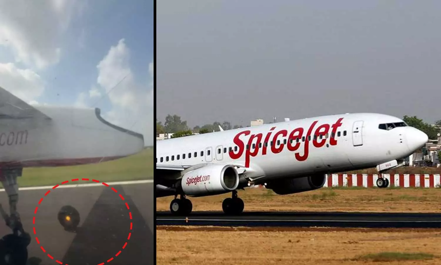 പറന്നുയര്‍ന്നതിന് പിന്നാലെ സ്പൈസ് ജെറ്റ് വിമാനത്തിന്‍റെ പിന്‍ചക്രം ഊരിപ്പോയി; ജാഗ്രതാനിര്‍ദേശത്തിന് പിന്നാലെ അടിയന്തര ലാന്‍ഡിങ് ,വിഡിയോ പുറത്ത്