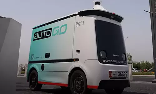 Abu Dhabi issues first driverless delivery vehicle license plate