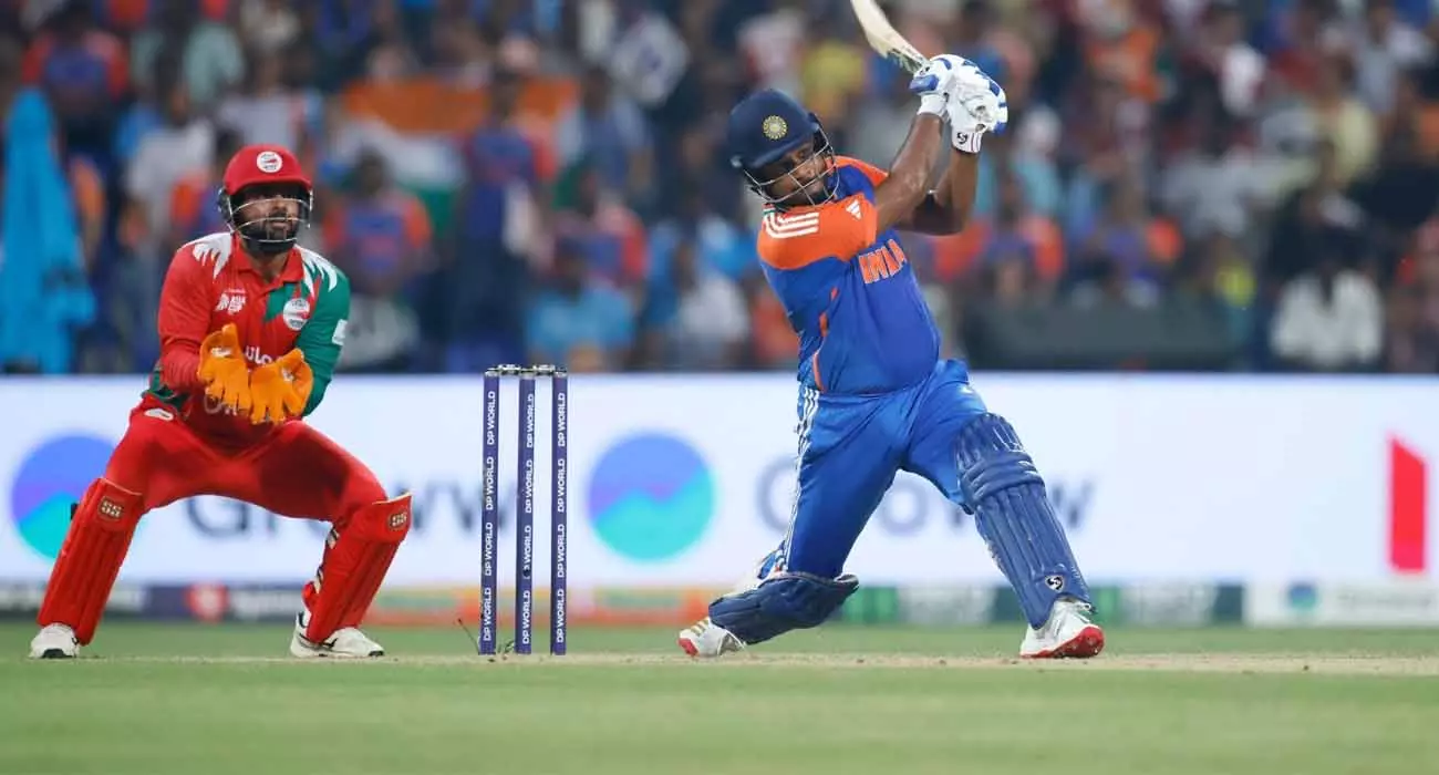 Sanju Samson hits half-century; Oman set 189-run target against India Sanju Samson hits half-century; Oman set 189-run target against India