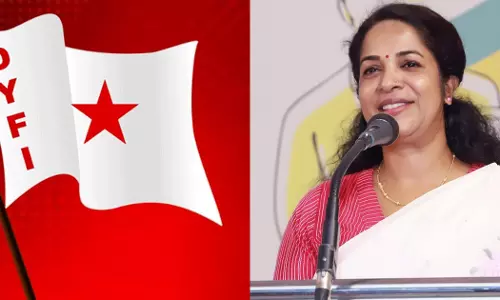 കെ.ജെ ഷൈനിനെതിരായ അപവാദ പ്രചരണവും സൈബർ ആക്രമണവും കോൺഗ്രസ് - യുഡിഎഫ് ലാബോറട്ടറിയിൽ ചുട്ടെടുത്തത്: ഡിവൈഎഫ്ഐ