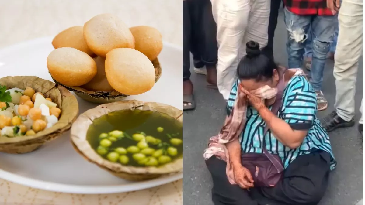 ‘പാനി പൂരി’യുടെ എണ്ണം കുറഞ്ഞതിന് റോഡിൽ കുത്തിയിരുന്ന് യുവതി; ഗതാഗതം തടസപ്പെട്ടത് മണിക്കൂറോളം