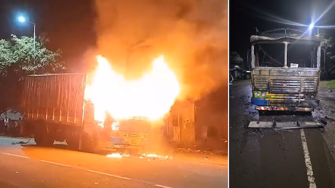 കര്ണാടകയിൽ ബീഫ് കടത്തിയെന്ന് ആരോപിച്ച് ആൾക്കൂട്ടം ട്രക്ക് കത്തിച്ചു; ആറ് പേര് അറസ്റ്റിൽ കര്ണാടകയിൽ ബീഫ് കടത്തിയെന്ന് ആരോപിച്ച് ആൾക്കൂട്ടം ട്രക്ക് കത്തിച്ചു; ആറ് പേര് അറസ്റ്റിൽ