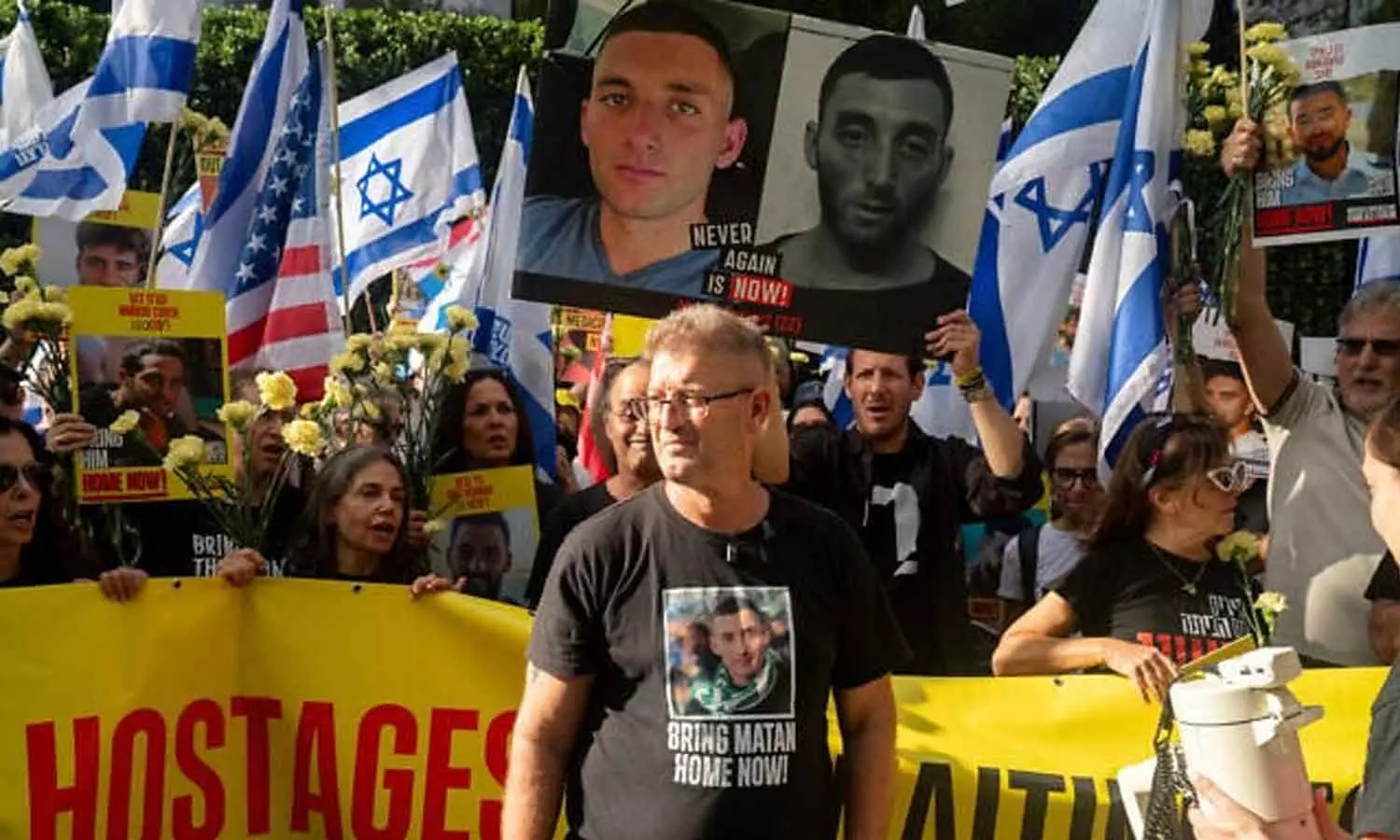 യുഎന്നിന്റെ പുറത്തും രക്ഷയില്ല; നെതന്യാഹുവിനെതിരെ പ്രതിഷേധവുമായി ബന്ദികളുടെ ബന്ധുക്കളും