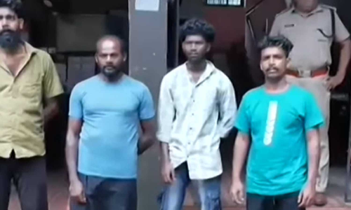 Four arrested for Robbing money from Gold Merchant by throwing chili powder in Thiruvananthapuram