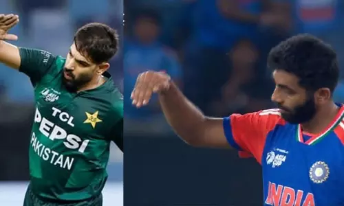 ഫ്ലൈറ്റ് മോഡിൽ ബുംറ; ഹാരിസ് റൗഫിനെ പുറത്താക്കിയ ബുമ്രയുടെ ആഘോഷം ഫ്ലൈറ്റ് മോഡിൽ ബുംറ; ഹാരിസ് റൗഫിനെ പുറത്താക്കിയ ബുമ്രയുടെ ആഘോഷം