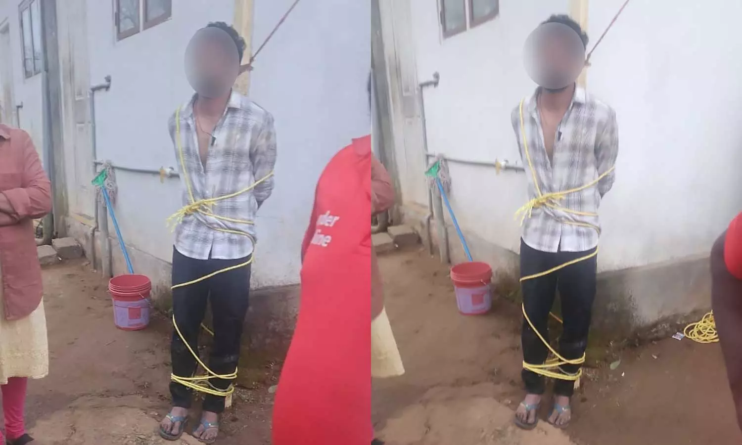 ഗ്യാസ് കണക്ഷൻ നൽകുന്നതുമായി ബന്ധപ്പെട്ട് തർക്കം; ജീവനക്കാരനെ തൂണിൽ കെട്ടിയിട്ട് മർദിച്ചതായി പരാതി ഗ്യാസ് കണക്ഷൻ നൽകുന്നതുമായി ബന്ധപ്പെട്ട് തർക്കം; ജീവനക്കാരനെ തൂണിൽ കെട്ടിയിട്ട് മർദിച്ചതായി പരാതി