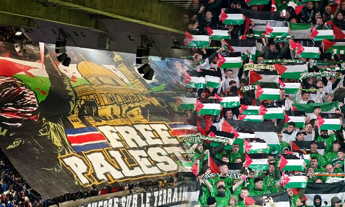 Support to Gaza from football galleries and teams Support to Gaza from football galleries and teams