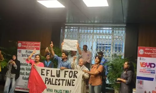 ഹൈദരാബാദ് ഇഫ്‌ളു യൂണിവേഴ്സിറ്റിയിൽ ഫലസ്തീന്‍ ഐക്യദാര്‍ഢ്യ പരിപാടിക്ക് നേരെ എബിവിപി ആക്രമണം