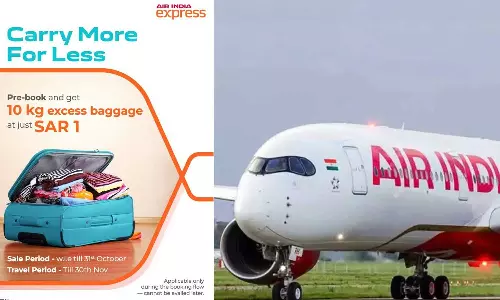 Air India Express offers 10 kg extra luggage for one riyal