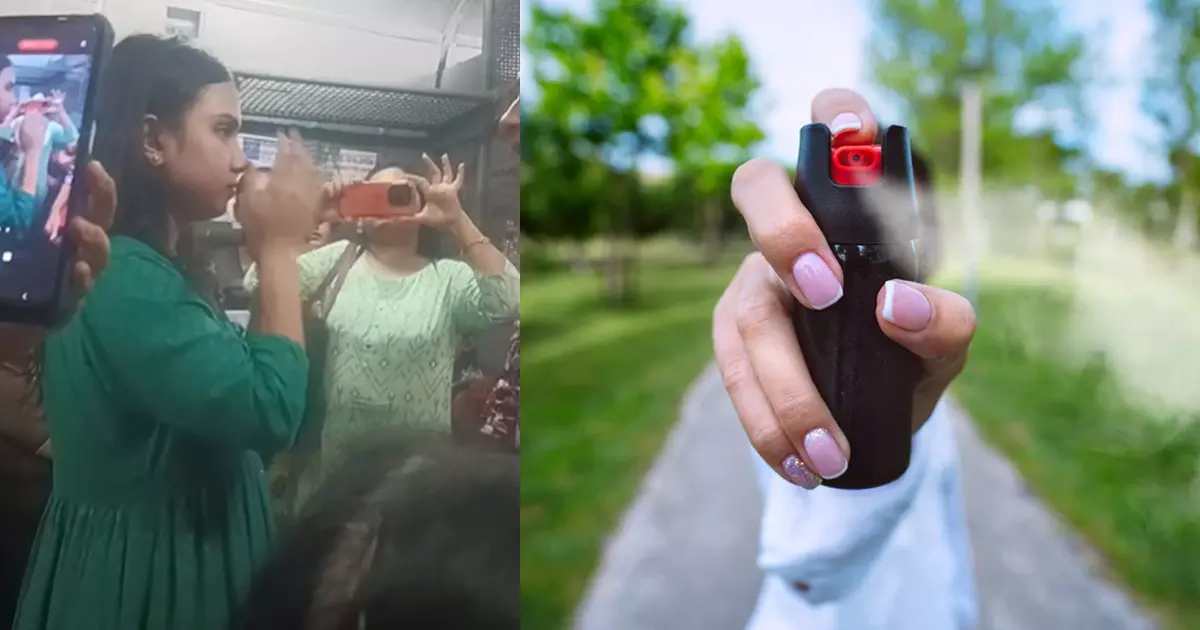 ട്രെയിനിൽ സീറ്റ് കിട്ടാത്തതിനെ തുടർന്ന് പെപ്പർ സ്പ്രേ പ്രയോഗം; യുവതിയെ പിടികൂടി യാത്രക്കാർ, വീഡിയോ