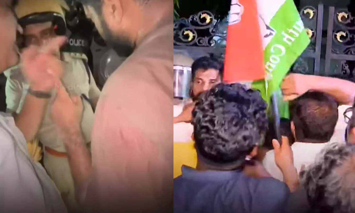 Youth Congress protests across the state against Police attack against Shafi Parambil MP Youth Congress protests across the state against Police attack against Shafi Parambil MP