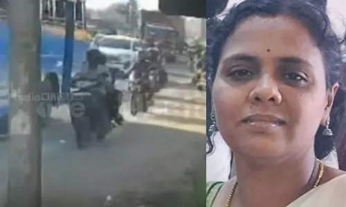 ഭർത്താവിനോടൊപ്പം യാത്ര ചെയ്യുന്നതിനിടെ സ്കൂട്ടർ നിയന്ത്രണം വിട്ട് മറിഞ്ഞു; ബസിനടിയിലേക്ക് വീണ് യുവതിക്ക് ദാരുണാന്ത്യം