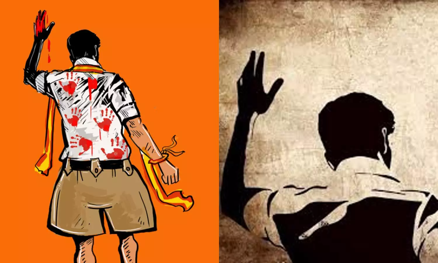 ആര്‍എസ്എസ് ഗണവേഷത്തിൽ ചോരയിൽ കുളിച്ച് വിജയ്; പോസ്റ്റർ പുറത്തിറക്കി ഡിഎംകെ