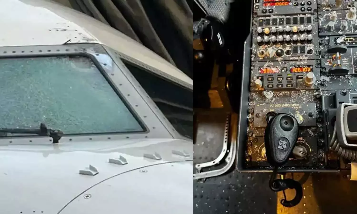36,000 അടി ഉയരത്തിൽ പറക്കുന്നതിനിടെ വിമാനത്തിലേക്ക് അജ്ഞാത വസ്തു ഇടിച്ചുകയറി; പൈലറ്റിന് പരിക്ക്,അടിയന്തര ലാന്‍ഡിങ്