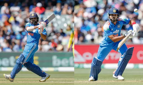 ആസ്ട്രേലിയക്കെതിരെ ഇന്ത്യക്ക് മികച്ച ടോട്ടൽ; രോഹിത്തിനും ശ്രേയസിനും അർദ്ധ ശതകം ആസ്ട്രേലിയക്കെതിരെ ഇന്ത്യക്ക് മികച്ച ടോട്ടൽ; രോഹിത്തിനും ശ്രേയസിനും അർദ്ധ ശതകം