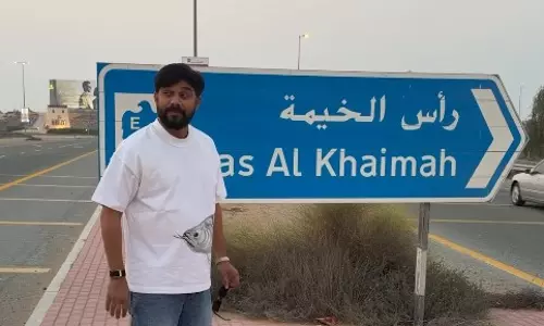 റാസൽ ഖൈമയിലെ ആ വീട്ടിന്‍റെ മുറ്റത്ത് ഒരു പിടി മണ്ണ് വാരിയിട്ട് തുടങ്ങിയ ജീവിതമാണ്; വൈറലായി ഷറഫുദ്ദീന്‍റെ പോസ്റ്റ്