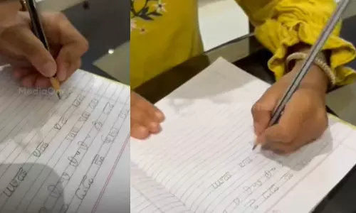 ഇടത് കൈകൊണ്ട് എഴുതുന്ന ഒന്നാം ക്ലാസ് വിദ്യാർഥിയെ വലത് കൈകൊണ്ട് എഴുതാൻ നിർബന്ധിച്ചു; അധ്യാപകര്‍ക്കെതിരെ പരാതിയുമായി രക്ഷിതാക്കള്‍