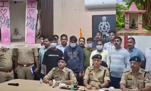 അലിഗഢിൽ ക്ഷേത്രങ്ങളുടെ ചുവരിൽ ഐ ലവ് മുഹമ്മദ് എഴുതി കലാപത്തിന് ശ്രമം; നാല് ഹിന്ദുത്വർ അറസ്റ്റിൽ