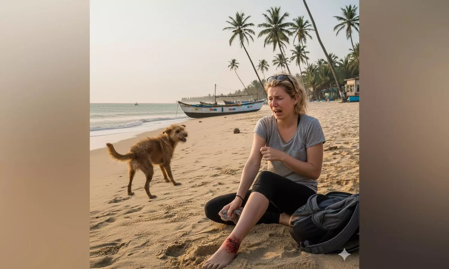 കോവളം ബീച്ചിൽ റഷ്യൻ വനിതയെ തെരുവ് നായ കടിച്ചു