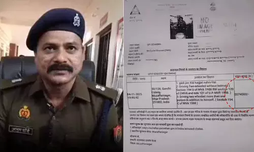 Scooter Costs A Lakh Rider FinedRs 20 Lakh in UP