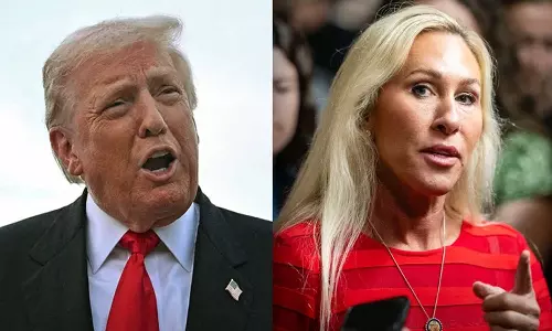 എപ്പോഴും പരാതിപ്പെടുന്ന സ്വഭാവക്കാരിയാണ്: മാർജറി ടെയ്ലറിനുള്ള പിന്തുണ പിൻവലിച്ച് ട്രംപ്