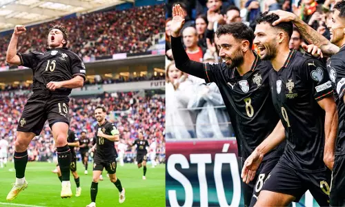 Bruno and Joao Neves score hat-tricks; Armenian scores to send Portugal to World Cup, 9-1 Bruno and Joao Neves score hat-tricks; Armenian scores to send Portugal to World Cup, 9-1