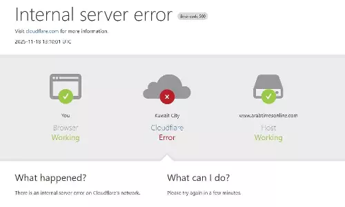 There is a technical problem; Cloudflare technical failure in Kuwait as well