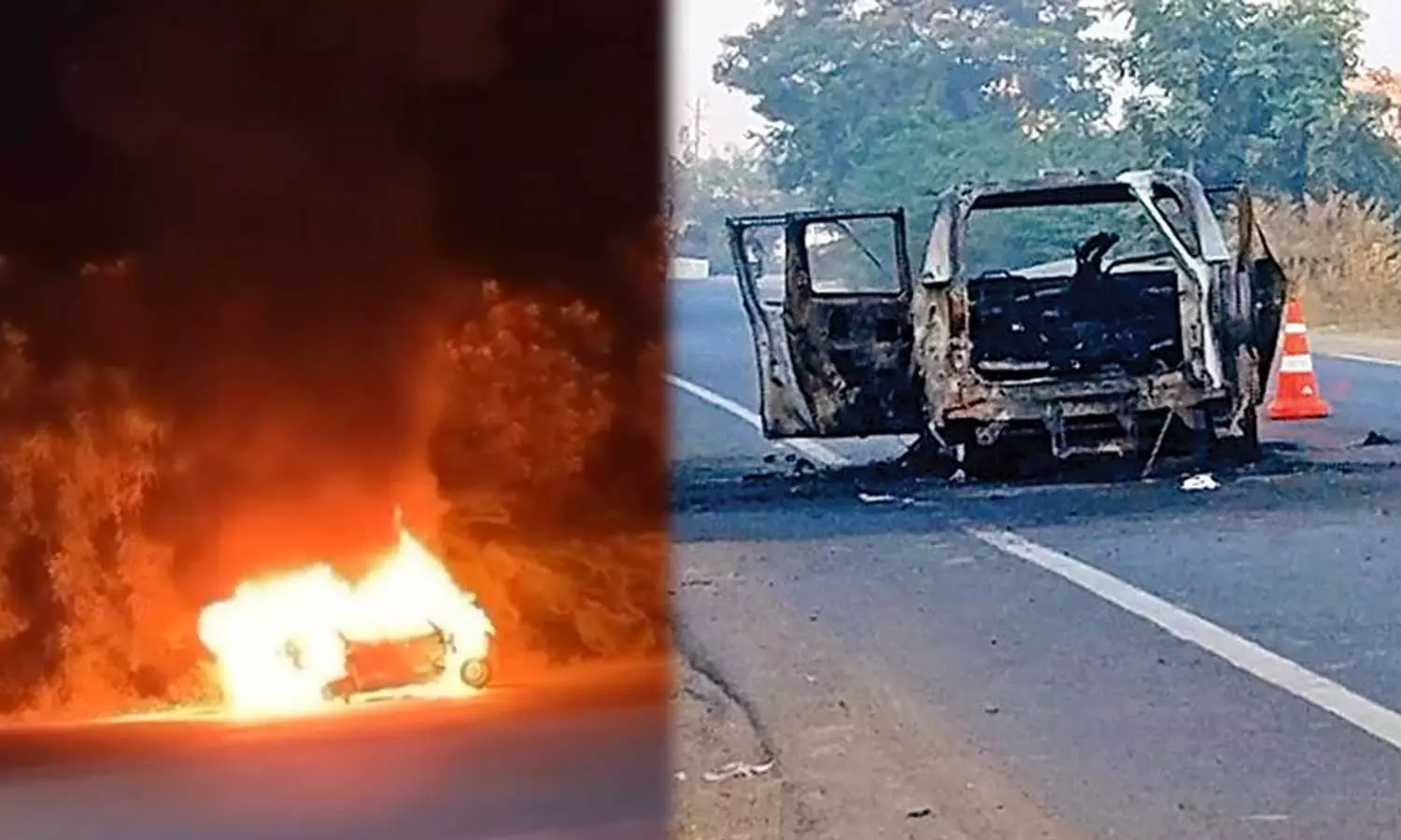 ആംബുലൻസിന് തീപിടിച്ച് ഒരുദിവസം പ്രായമായ കുഞ്ഞും പിതാവും ഡോക്ടറുമടക്കം നാലുപേർ വെന്തുമരിച്ചു ആംബുലൻസിന് തീപിടിച്ച് ഒരുദിവസം പ്രായമായ കുഞ്ഞും പിതാവും ഡോക്ടറുമടക്കം നാലുപേർ വെന്തുമരിച്ചു