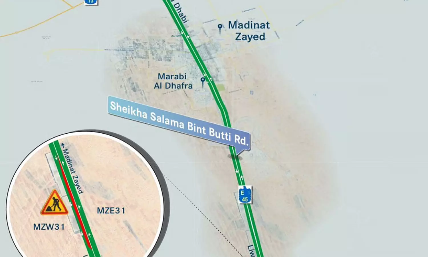 UAE traffic alert: Partial closure announced on Madinat Zayed - Al Dhafra road
