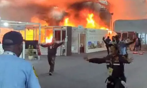 യുഎൻ കാലാവസ്ഥ ഉച്ചകോടിക്കിടെ തീപിടിത്തം;13 പേർക്ക് പരിക്ക്