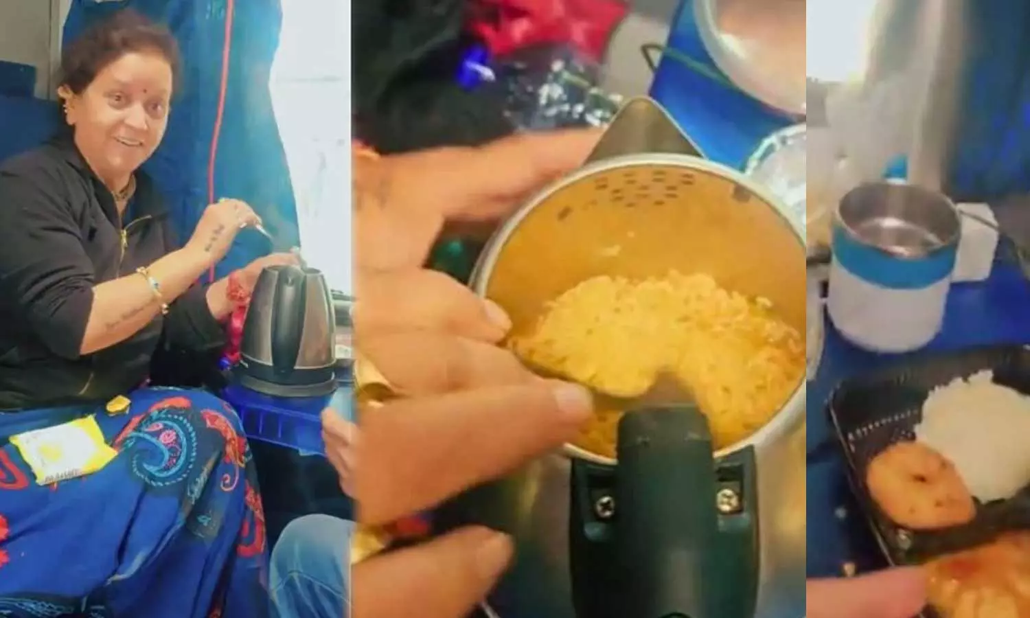 ഓടുന്ന ട്രെയിനിലെ എസി കോച്ചിൽ ഇലക്ട്രിക് കെറ്റിൽ ഉപയോഗിച്ച് മാഗിയുണ്ടാക്കി യുവതി; വിഡിയോ വൈറല്‍, കര്‍ശന നടപടിയെന്ന് റെയിൽവെ