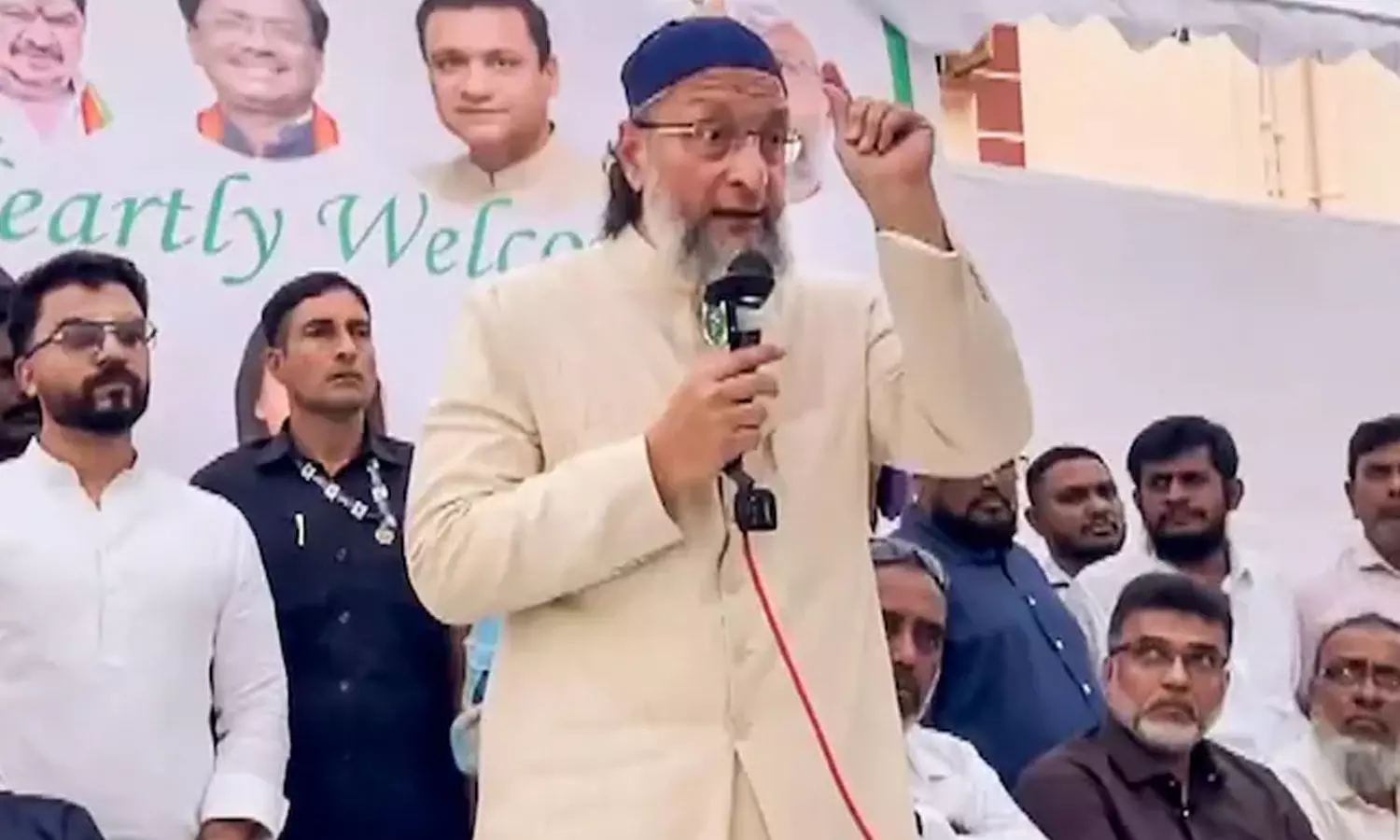 Ready to back Nitish Kumar government Owaisi Rises one condition