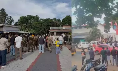 വിവാഹ സംഘം റോഡ് ബ്ലോക്കാക്കി; തൃശൂർ ചെറുതുരുത്തിയിൽ കൂട്ടത്തല്ല്