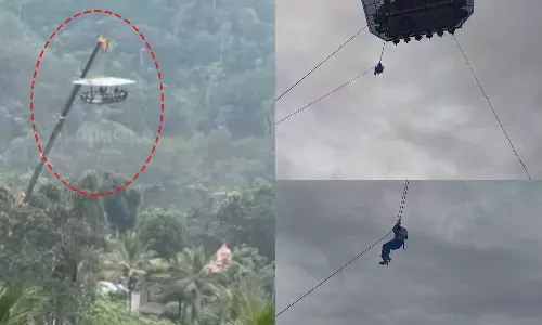 ഒടുവില്‍ ആശ്വാസം; സ്‌കൈ ഡൈനിങ്ങിൽ കുടുങ്ങിയ സഞ്ചാരികളെ രക്ഷപ്പെടുത്തിയത് അതിസാഹസികമായി