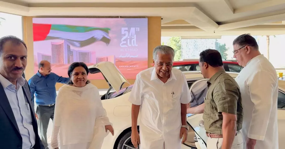 Chief Minister Pinarayi Vijayan arrives in Dubai for a three-day visit