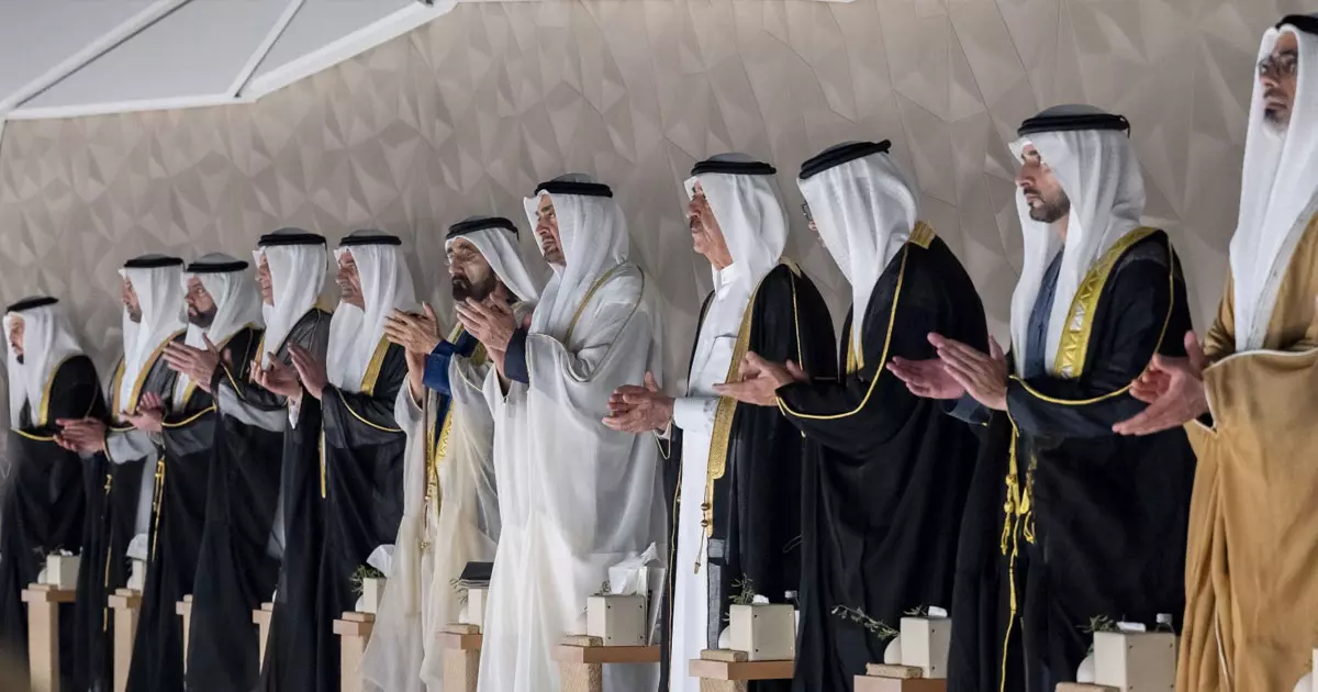 UAE rulers gathered at Zayed National Museum in Abu Dhabi on Eid Al Ettihad